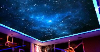 Натяжной потолок звездное небо Реж, цена от 5221 руб.